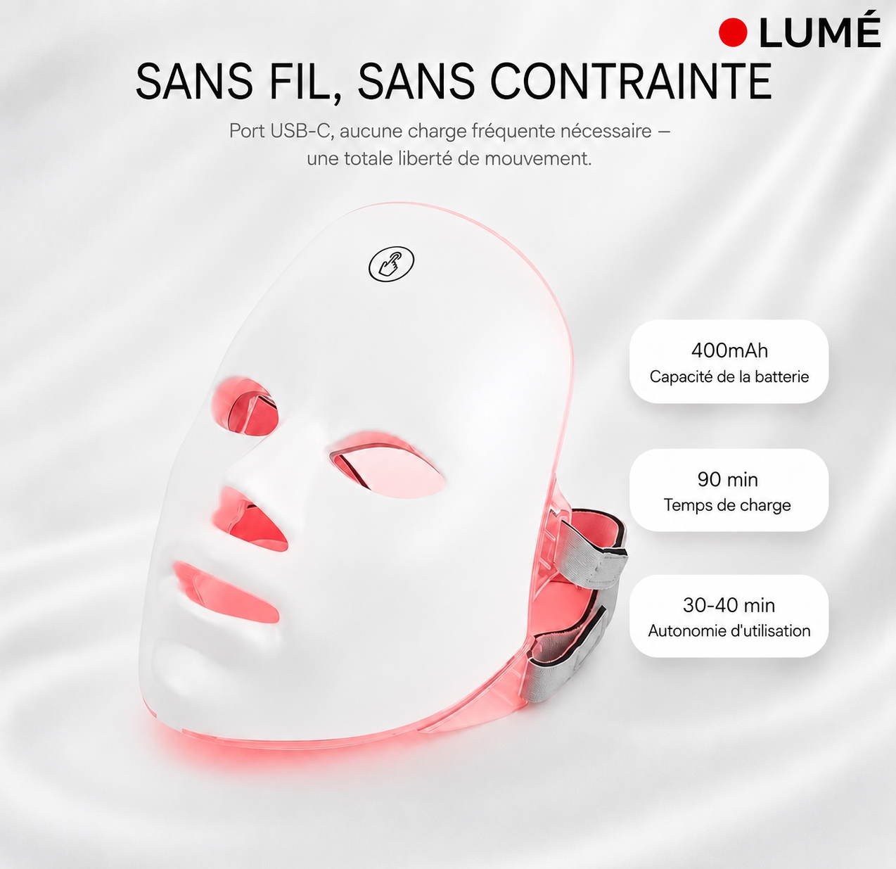 Masque LUMÉ sans fil
